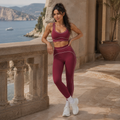 Lane Performance Legging — Cherry